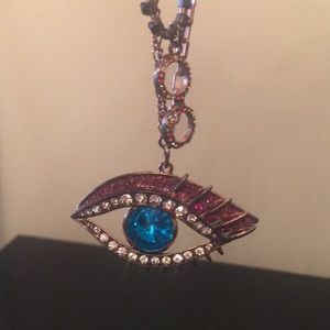 Betsey Johnson Eye and Eyeglasses necklace
